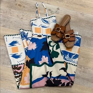 Colorful Maxi Dress with Abstract Print